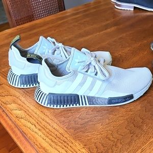 Size 11 silver metal Adidas nmd r1 shoes
